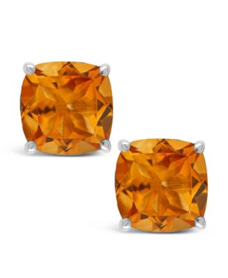 Gemstone Stud Earrings in Sterling Silver