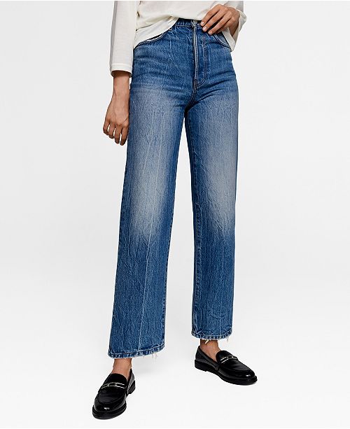 Mango Leandra Medine Faded Relaxed Jeans Reviews Women