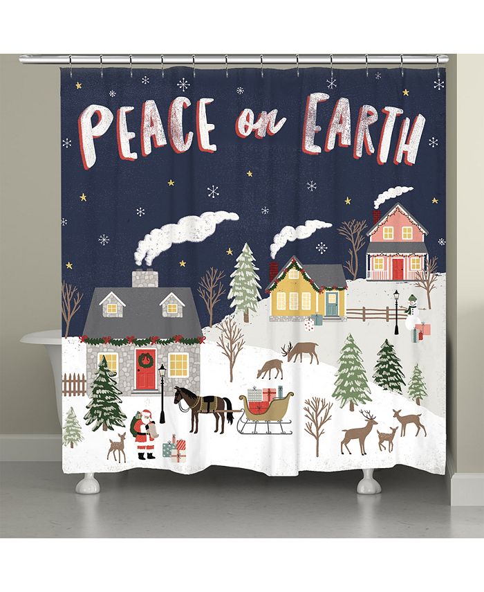 Laural Home - Christmas Village Shower Curtain