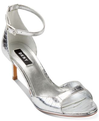 dkny silver sandals