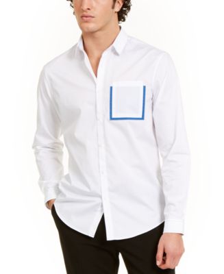 INC International Concepts INC Men's Contrast Pocket Shirt, Created for ...