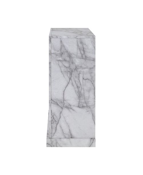 Southern Enterprises Ileana Faux Marble Electric Fireplace ...