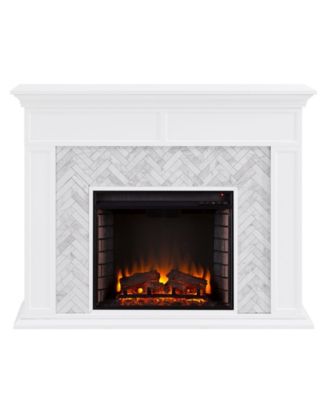 Anika Marble Tiled Electric Fireplace