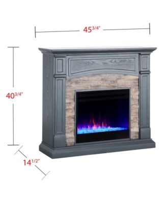 Chartier Color Changing Electric Fireplace with Media Shelf