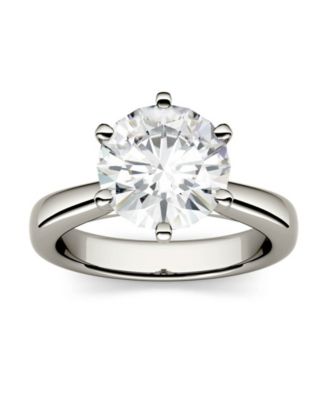 Moissanite Solitaire Engagement Ring 3-1/10 ct. t.w. Diamond Equivalent in 14k White or Yellow Gold