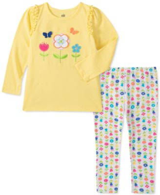 Kids Headquarters - Little Girls 2-Pc. Flower Surprise Tunic & Leggings Set