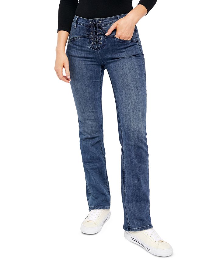 Free People Eva Lace Up Bootcut Jeans Macy s