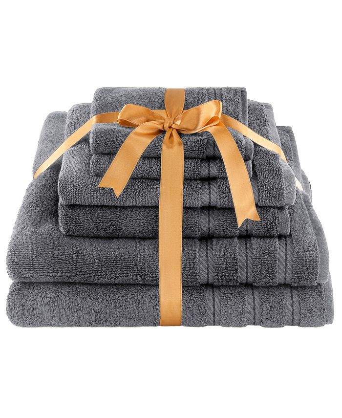 American Soft Linen 6 Piece Towel Set, 100% Cotton Bath Towels for  Bathroom, Aqua Blue