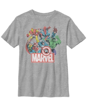 image of Fifth Sun Marvel Big Boys Avengers Team Retro Comic Short Sleeve T-Shirt