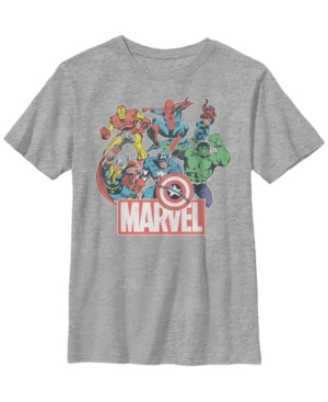 image of Fifth Sun Marvel Big Boys Avengers Team Retro Comic Short Sleeve T-Shirt