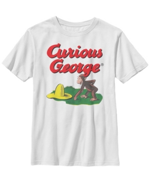 Fifth Sun Curious George Big Boy's Vintage-Like George and Ted's Hat Logo Short Sleeve T-Shirt