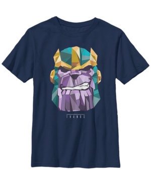 Fifth Sun Marvel Big Boy's Thanos Low Poly Geometric Art Head Short Sleeve T-Shirt