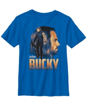 Fifth Sun Marvel Big Boys Infinity War Bucky Big Head Profile Short Sleeve T-Shirt