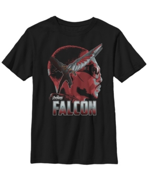 Fifth Sun Marvel Big Boys Infinity War Falcon Big Head Profile Short Sleeve T-Shirt