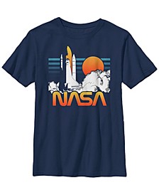 Nasa Big Boy's Space Shuttle Lift off Short Sleeve T-Shirt