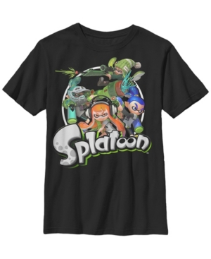 Fifth Sun Nintendo Big Boy's Splatoon Inkling Squid Kids Logo Short Sleeve T-Shirt
