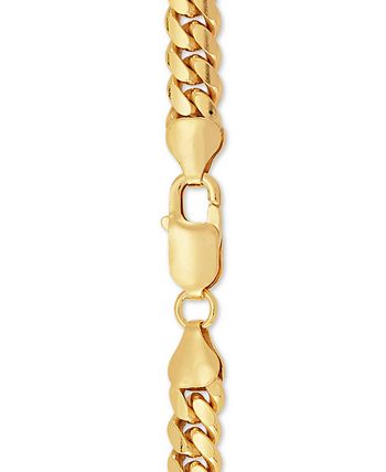 Macy's - Cuban Link 22" Chain Necklace in 18k Gold-Plated Sterling Silver