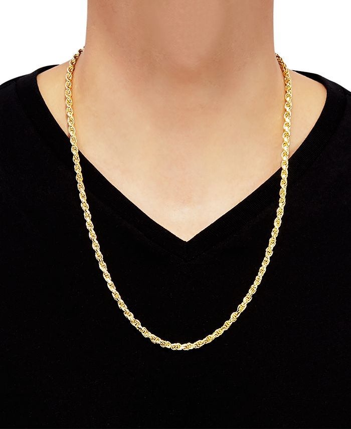 Macy's Rope Link 24" Chain Necklace in 18k GoldPlated Sterling Silver