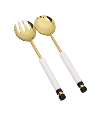 Классический сенсорный набор из 2-х салатных сервизов со вставкой в ручку из белого камня