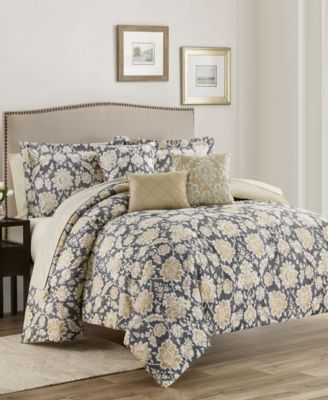 Alexandra Floral 10 Piece Reversible Comforter Set Bedding