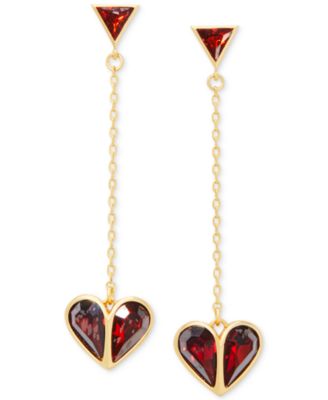 kate spade heart linear earrings