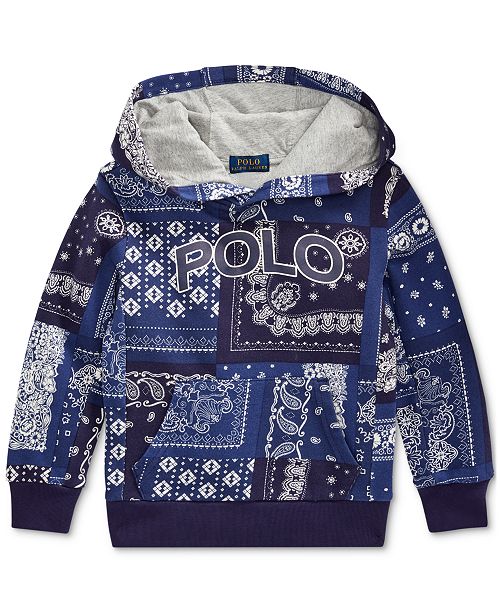 Polo Ralph Lauren Toddler Boys Bandana Print Terry Hoodie