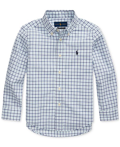 Polo Ralph Lauren Toddler Boys Stretch Cotton Poplin Shirt Reviews Shirts Tops Kids Macy S