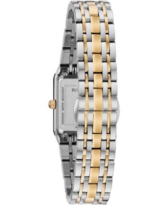 Women's Futuro Diamond-Accent Two-Tone Stainless Steel Bracelet Watch 20.5x32mm, Created for Macy's