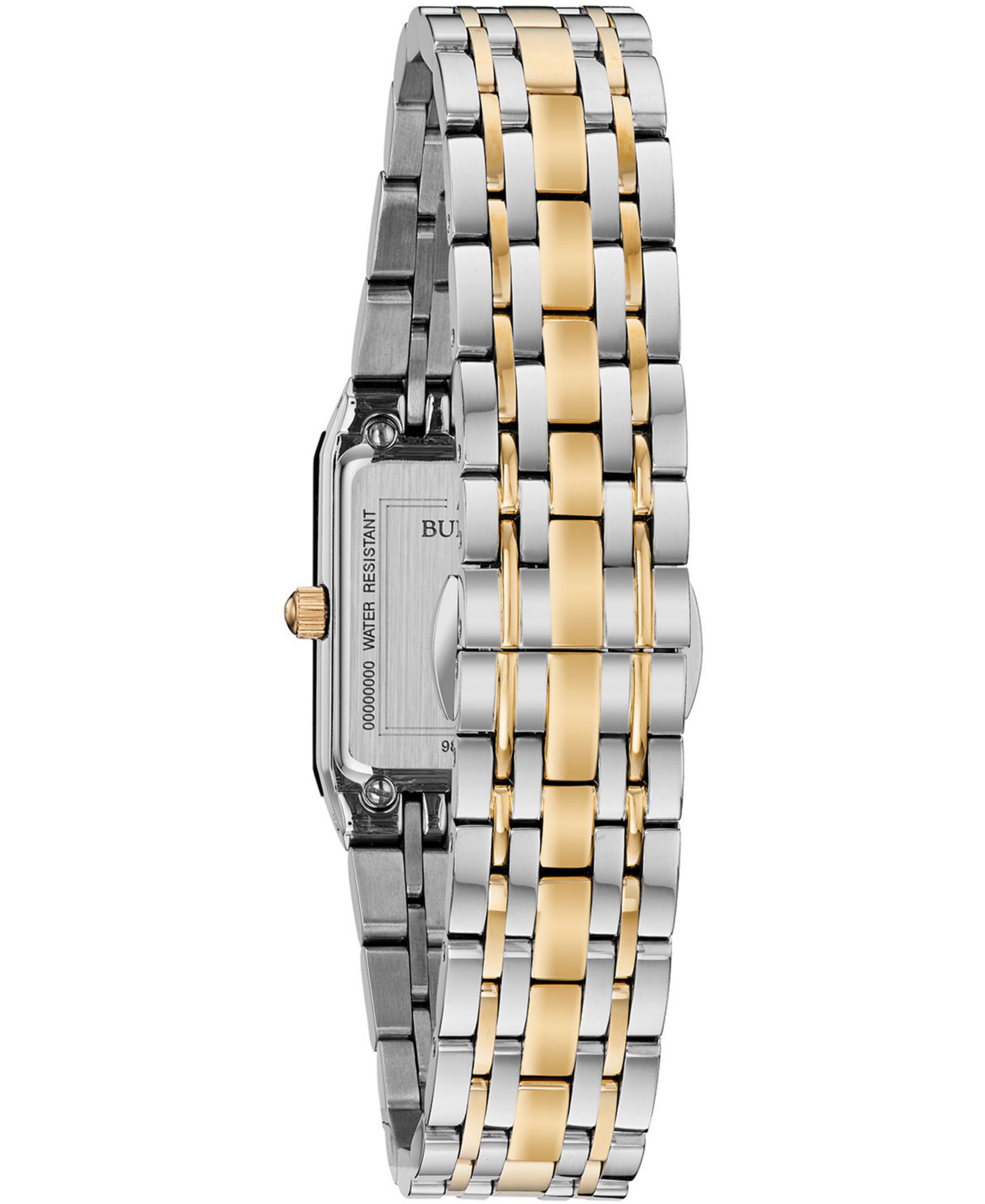 Женские часы Bulova Futuro Diamond-Accent Two-Tone Stainless Steel Bracelet Watch 20.5x32mm — фото 3