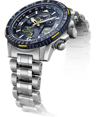 Eco-Drive Men's Analog-Digital Promaster Blue Angels Skyhawk A-T Stainless Steel Bracelet Watch 46mm