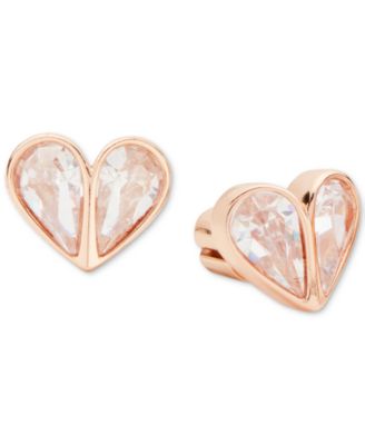 kate spade new york - Crystal Heart Stud Earrings