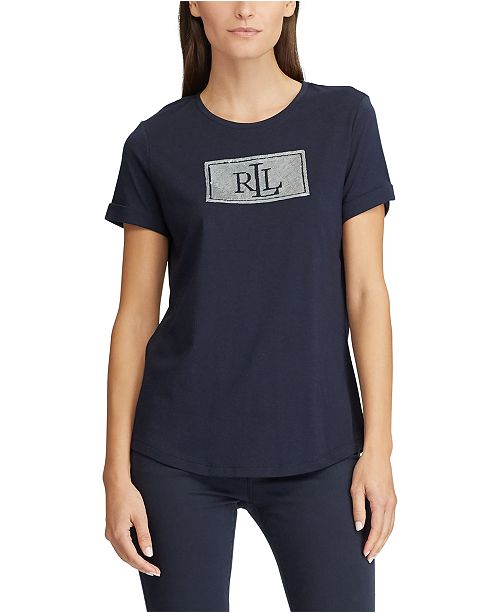 Lauren Ralph Lauren Sequined Cotton T Shirt Reviews Women