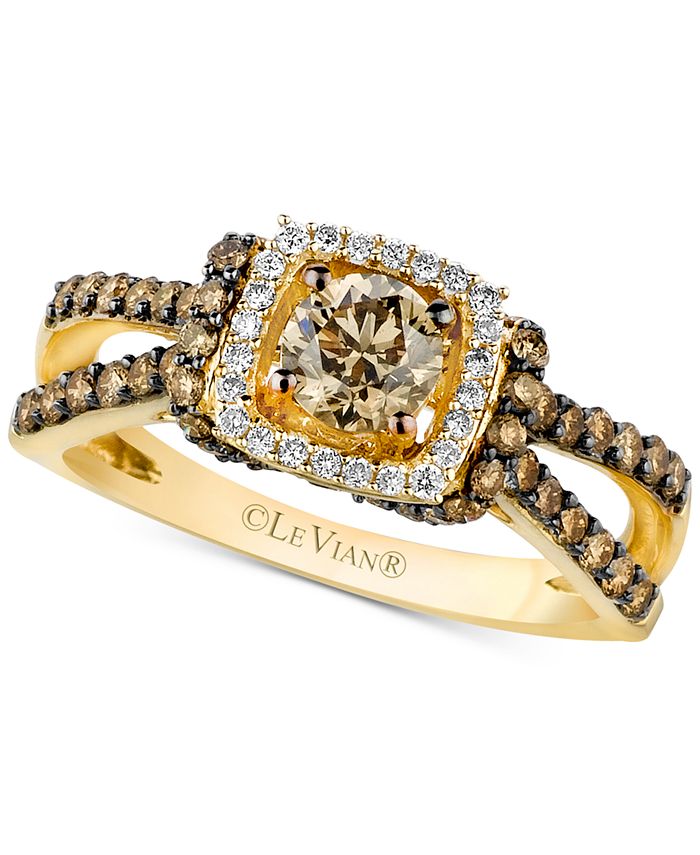 Le Vian Petite Ring 1 1 6 ct. wt Chocolate Diamonds in 14K Gold