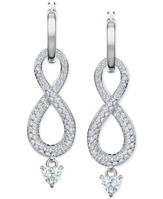 Swarovski - Crystal Infinity Convertible Drop Earrings with Removable Charms