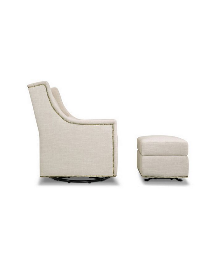 Million Dollar Baby Classic Harper Swivel Glider With Gliding Ottoman
