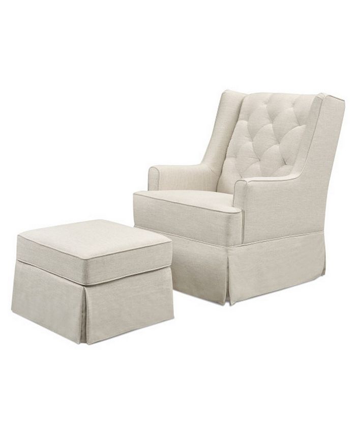 Million Dollar Baby Classic Sadie Swivel Glider With Storage Ottoman Macy's