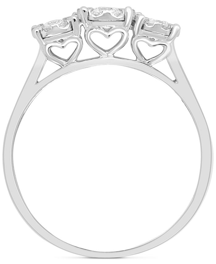 Promised Love Diamond Triple Halo Promise Ring (1/3 ct. t.w.) in
