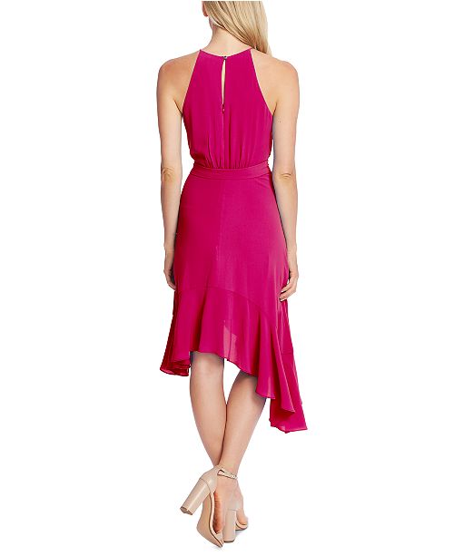 CeCe Women's Enchanted Wildflower Ruffle Fit & Flare Dress Black Size 6