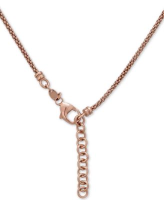 Amethyst (2-1/3 ct. t.w.) & White Topaz (1/3 ct. t.w.) Heart 17" Pendant Necklace in 14k Rose Vermeil over Sterling Silver