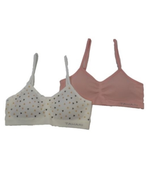 Tahari Big Girl Seamless 2-Pack Glitter Bra with Removable Cups
