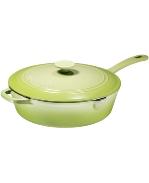 BRUNTMOR ENAMELED CAST IRON SKILLET DEEP SAUTE PAN WITH LID