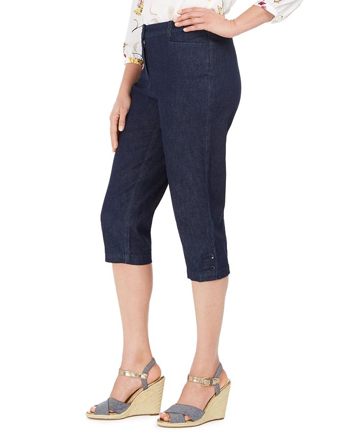 Karen Scott Petite Denim Capri Pants, Created for Macy's & Reviews - Pants & Capris - Petites
