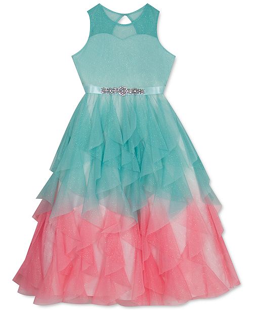 Rare Editions Little Girls Ombre Glitter Mesh Dress Reviews Kids