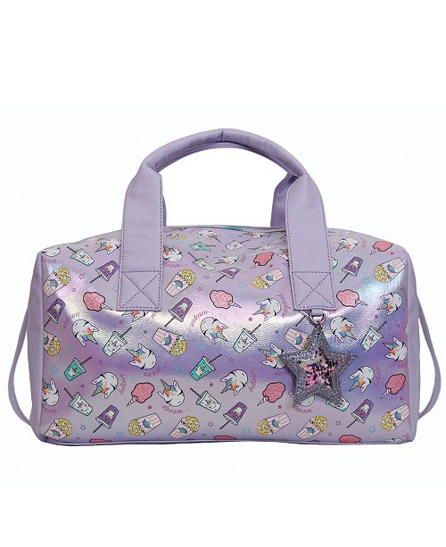 Omg Accessories Miss Gwen S Unicorn Snacks Metallic Duffle Bag