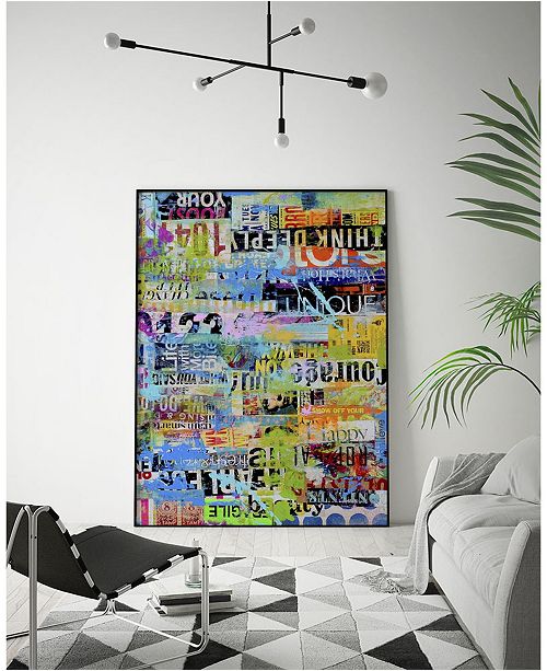 Giant Art 20 X 16 Metro Mix 33 Ii Art Block Framed Canvas