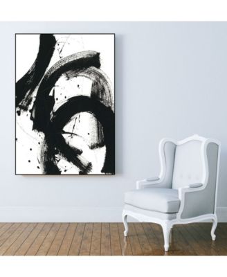 40" x 30" Onyx Gesture II Art Block Framed Canvas