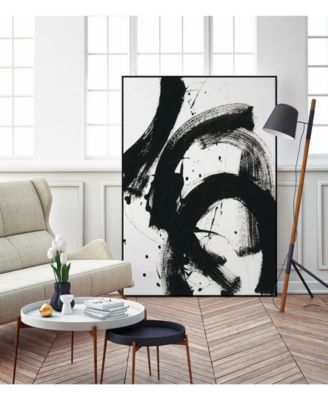 Giant Art 24" x 18" Onyx Gesture II Art Block Framed Canvas