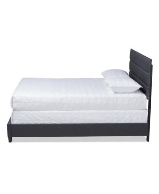 Ansa Fabric Headboard Platform Queen Size Bed