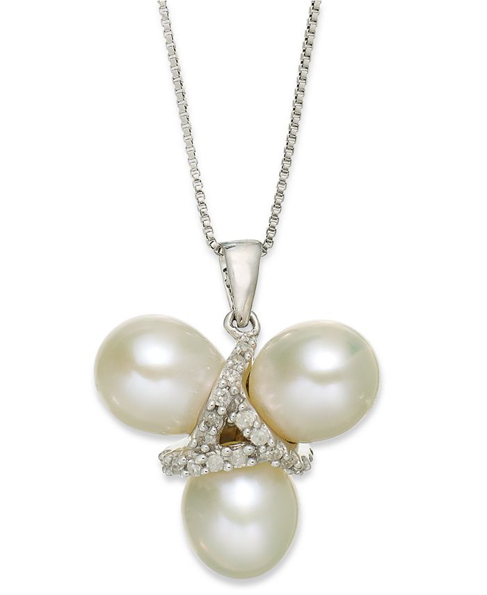 Macy's freshwater pearl necklace clearance