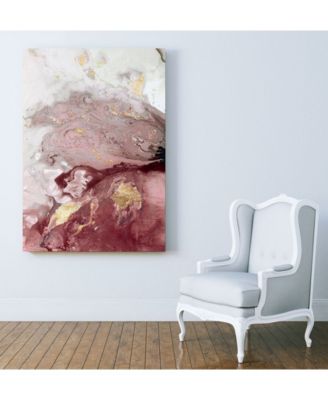 32" x 24" Ocean Splash I Crimson Version Museum Mounted Canvas Print